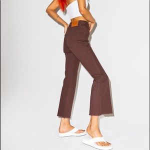Faye Cropped Jean Brown